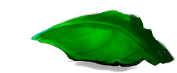 A part of the animated logo, the name is leaf_2/leaf_2_left